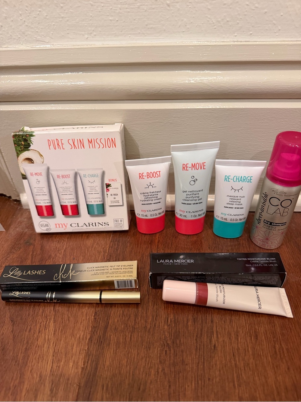 Clarins Pure Skin Mission Trio, Lily lashes, Laura Mercer